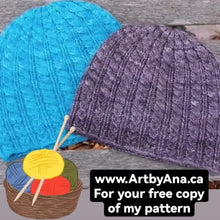 Load image into Gallery viewer, Cable Hat knitting pattern
