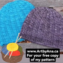 Load image into Gallery viewer, Cable Hat knitting pattern