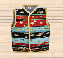 Load image into Gallery viewer, quilted toddler fishing vest
