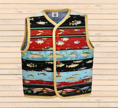 quilted toddler fishing vest