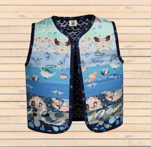 Load image into Gallery viewer, seaside quilted toddler vest
