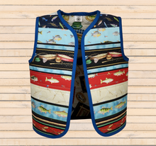 Load image into Gallery viewer, quilted fishing vest size 5 years
