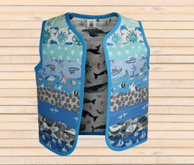 Load image into Gallery viewer, nautical child quilted vest
