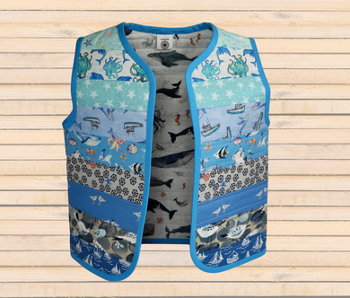 nautical child quilted vest