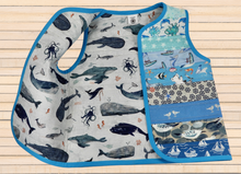 Load image into Gallery viewer, Size 5 - Handmade Quilted Child Vest - Fully Lined - 100% Cotton - Ocean/Seaside themed fabrics - complete &amp; ready to ship - NO SNAPS
