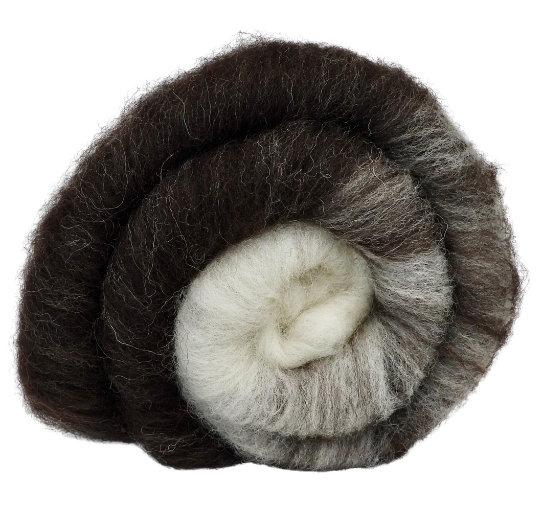 Carded Art Batt for Spinning - 103g - 100% Shetland Wools