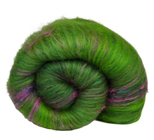 Load image into Gallery viewer, Carded Art Batt for Spinning - 95g - Merino Wool &amp; Recycled Sari Silk
