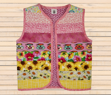 Load image into Gallery viewer, Girl&#39;s Quilted Vest in Pinks
