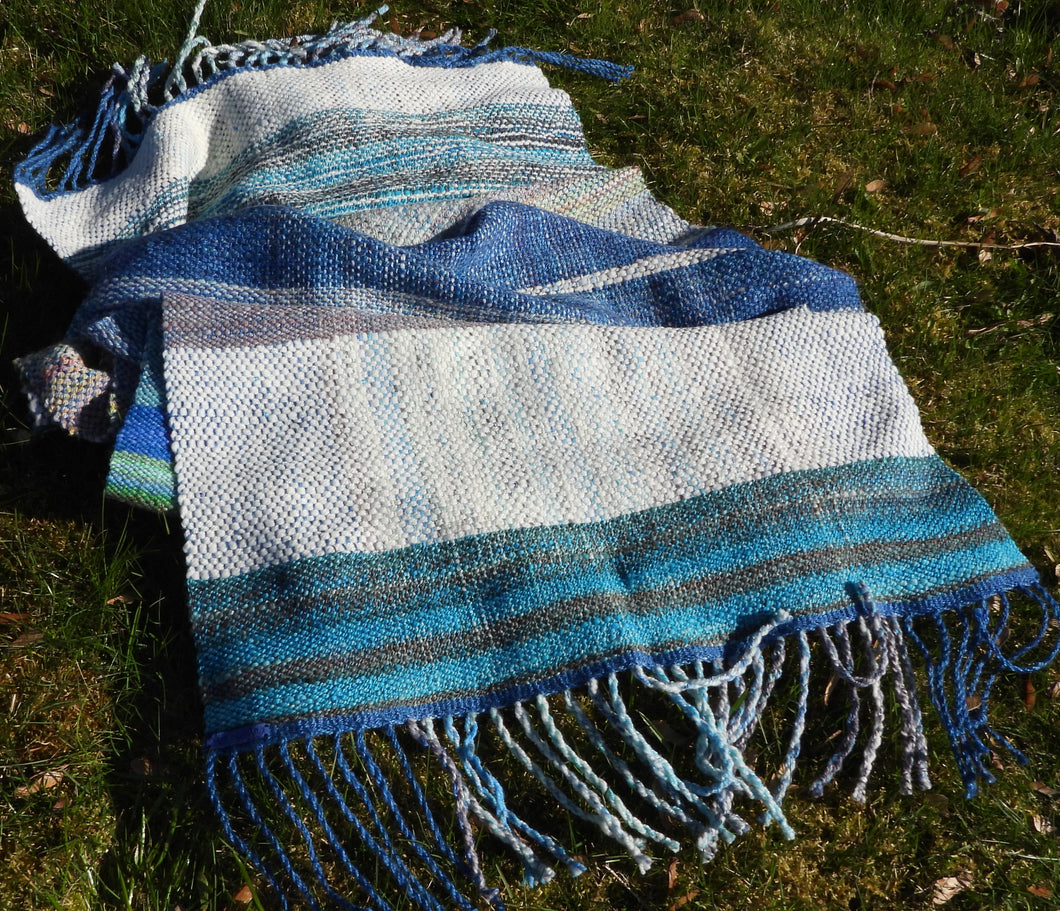 Handwoven Wrap / Shawl in Handspun Wools