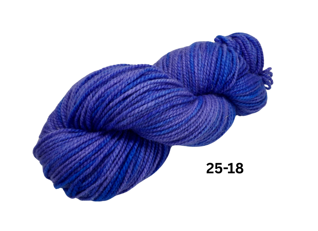 Hand Dyed WORSTED weight 100%  Wool Yarn - Full Skein