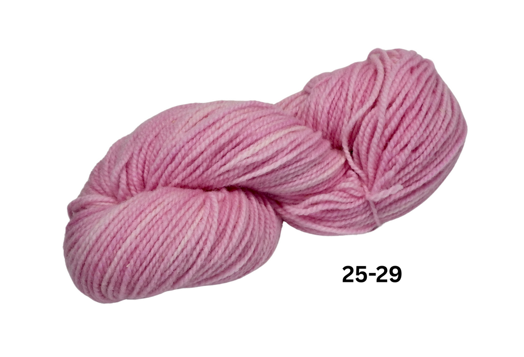 Hand Dyed WORSTED weight 100%  Wool Yarn - Full Skein