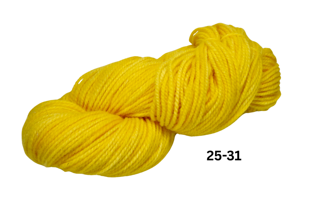 Hand Dyed WORSTED weight 100%  Wool Yarn - Full Skein