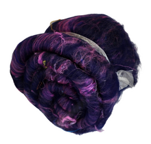 Load image into Gallery viewer, Carded Art Batt for Spinning - 88g - Mixed Wools &amp; Fibres, Sari Silk - *NEW
