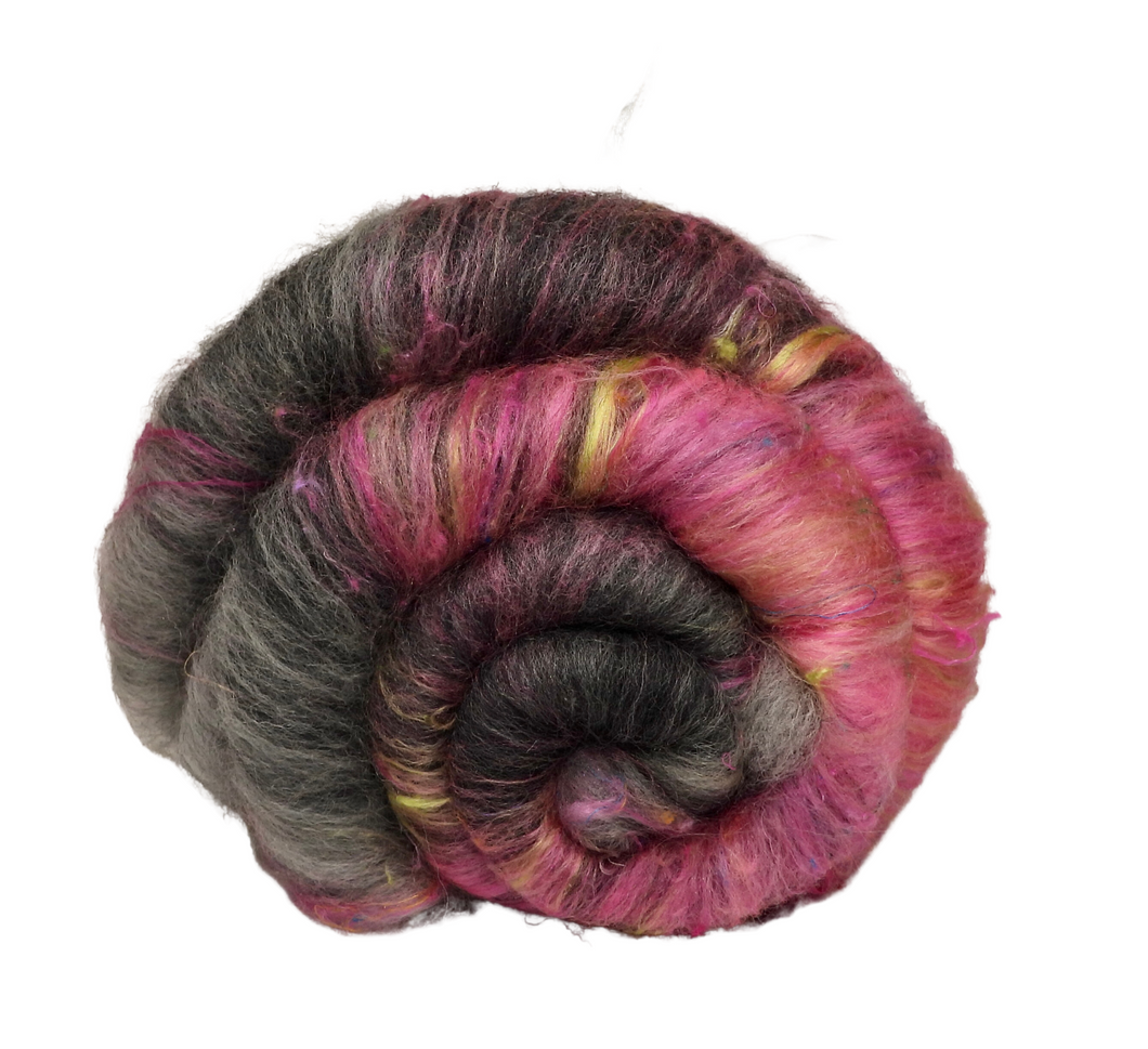 hand carded art batt for spinning