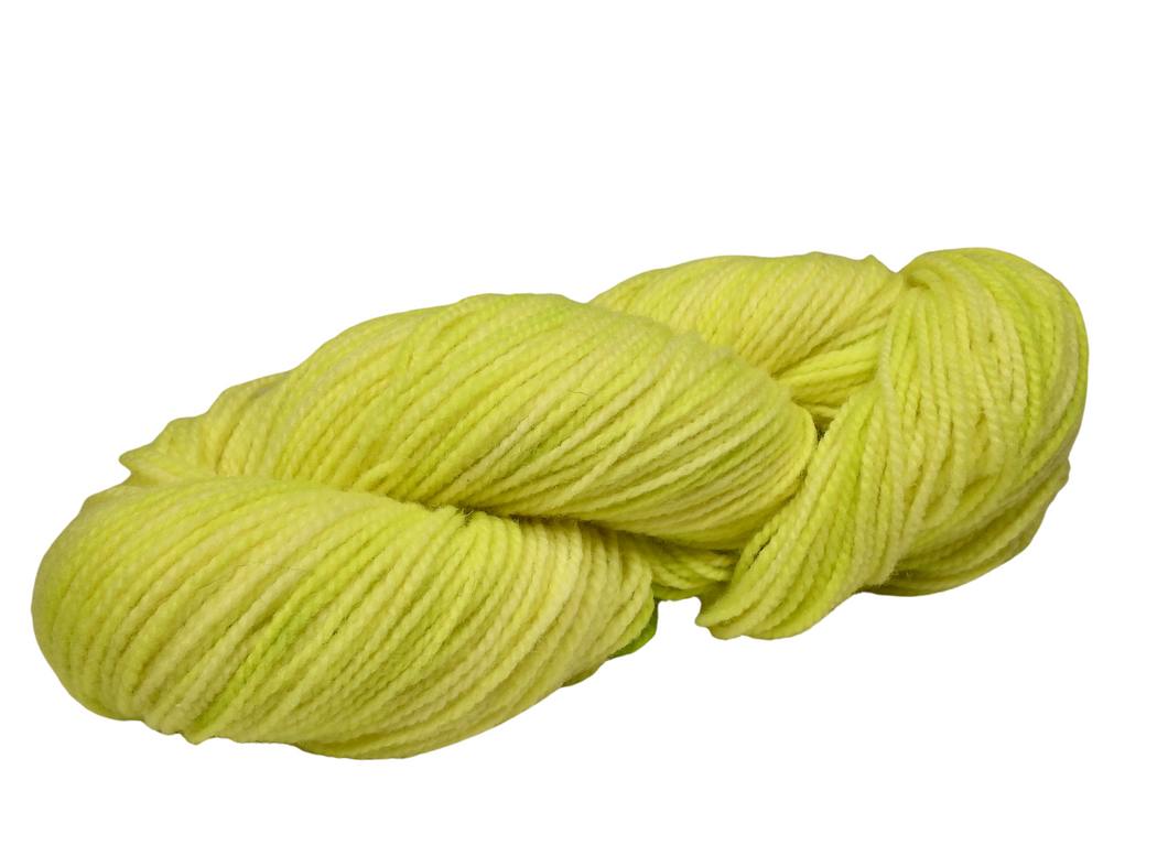 Pale Green Yellow dyed yarn