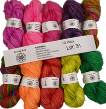 Load image into Gallery viewer, 10 PACK - Hand Dyed Mini Skeins - 100% Wool - Lot 31
