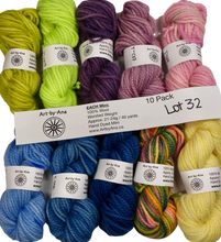 Load image into Gallery viewer, 10 PACK - Hand Dyed Mini Skeins - 100% Wool - Lot 32
