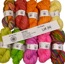 Load image into Gallery viewer, 10 PACK - Hand Dyed Mini Skeins - 100% Wool - Lot 34
