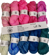 Load image into Gallery viewer, 10 PACK - Hand Dyed Mini Skeins - 100% Wool - Lot 36
