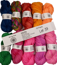 Load image into Gallery viewer, 10 PACK - Hand Dyed Mini Skeins - 100% Wool - Lot 37
