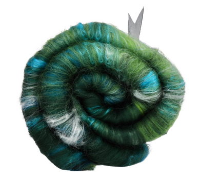 Jade Carded Art Batt for spinning