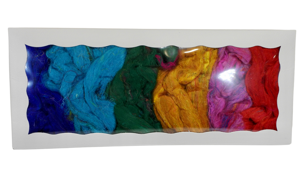 Recycled Sari Silk - SAMPLE PACK  -  20g of each of SIX colours (120g total)