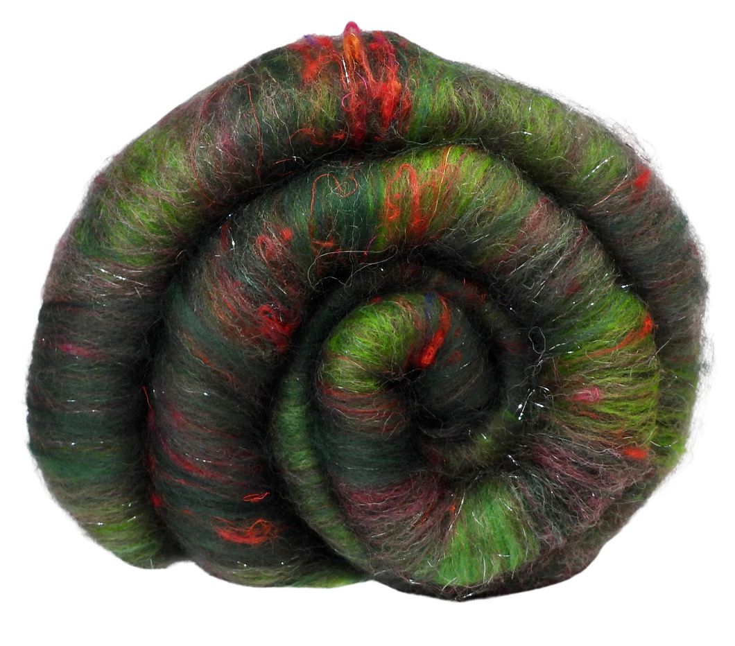 Christmas Art Batt for spinning