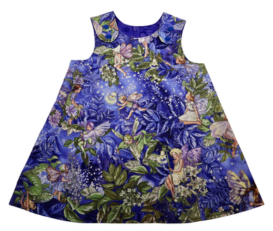 Purple Fairy Print Reversible baby dress