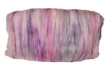 Load image into Gallery viewer, Carded Art Batt for Spinning - 104g - Mixed Wools &amp; Fibres, Sari Silk &amp; Sparkle - *NEW
