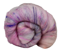 Load image into Gallery viewer, Carded Art Batt for Spinning - 104g - Mixed Wools &amp; Fibres, Sari Silk &amp; Sparkle - *NEW
