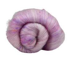 Load image into Gallery viewer, Carded Art Batt for Spinning - 100g - Mixed Wools &amp; Fibres, Sari Silk &amp; Sparkle - *NEW
