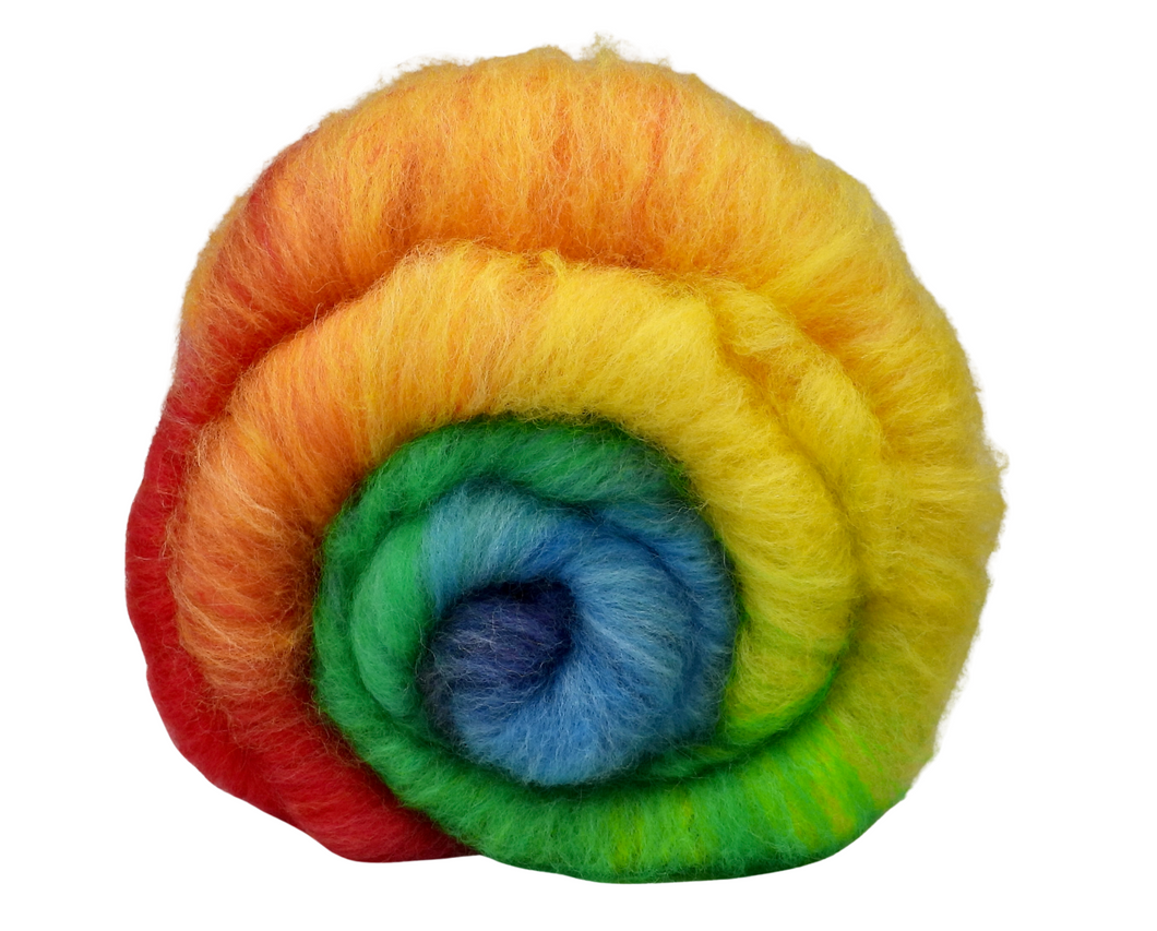 Carded Art Batt for Spinning - 125g - Hand Dyed Mixed Wools *NEW*