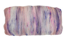 Load image into Gallery viewer, Carded Art Batt for Spinning - 90g - Mixed Fibres, Wools, Sparkle, Sari Silk
