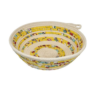Rope bowl in cotton 