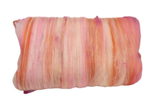 Load image into Gallery viewer, Carded Art Batt for Spinning - 121g - Undyed Organic Merino, Dyed Mixed Wools &amp; Sari Silk - *NEW*
