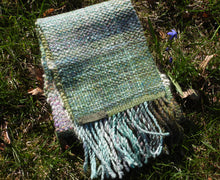 Load image into Gallery viewer, Handwoven scarf made with Handspun Yarn
