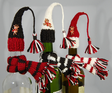 Load image into Gallery viewer, Free Wine Bottle decoration Knitting pattern

