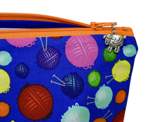 Load image into Gallery viewer, Mini Zip Project Bag - Balls of Wool Print
