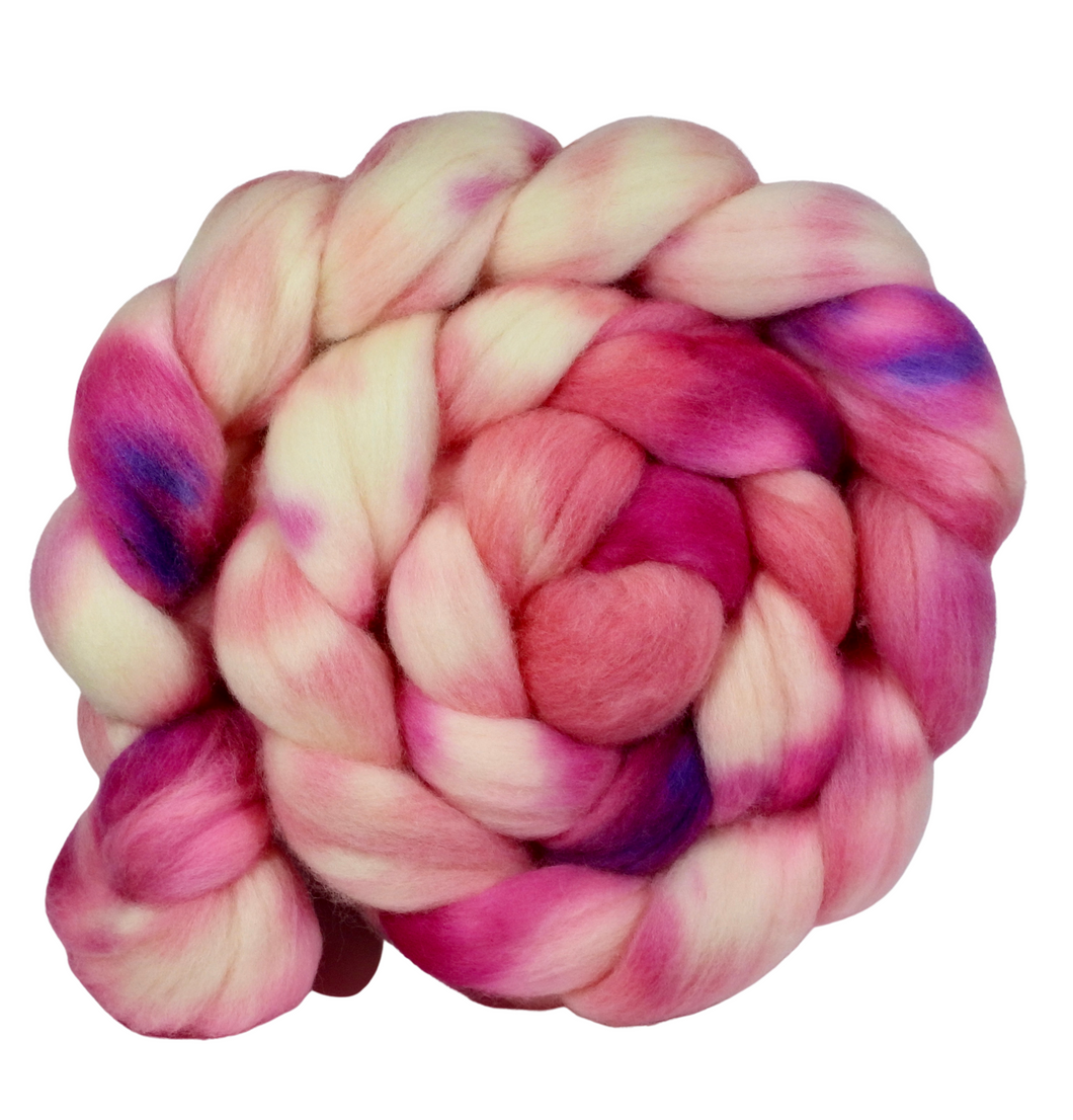 Pink Hand Dyed Merino Wool 