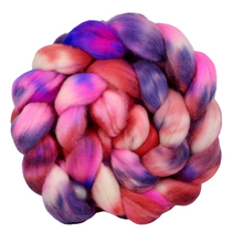Load image into Gallery viewer, Pinks and Purples Dyed Merino Wool
