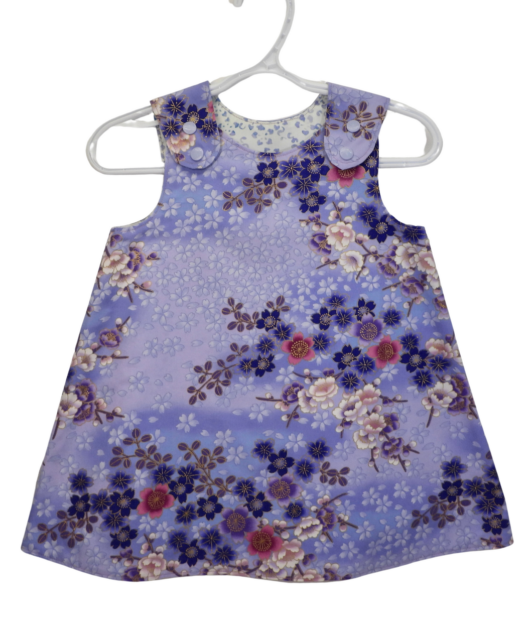 Baby Dress - Size 18 to 24 months - Purple Florals *