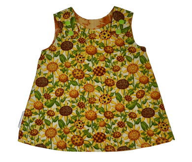 Sunflower newborn baby dress