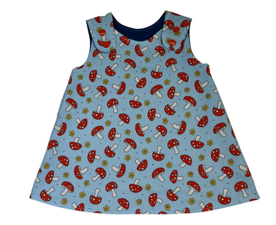 Toadstool handmade baby dress for sale