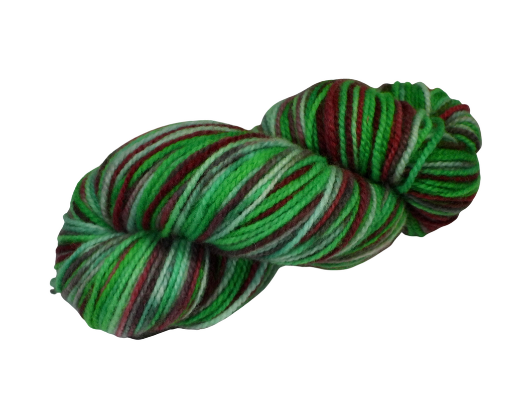 variegated hand dyed rug hooking yarn