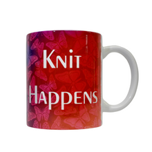 Load image into Gallery viewer, Mug - Fun Knitting Mug - Multi coloured with butterfly print
