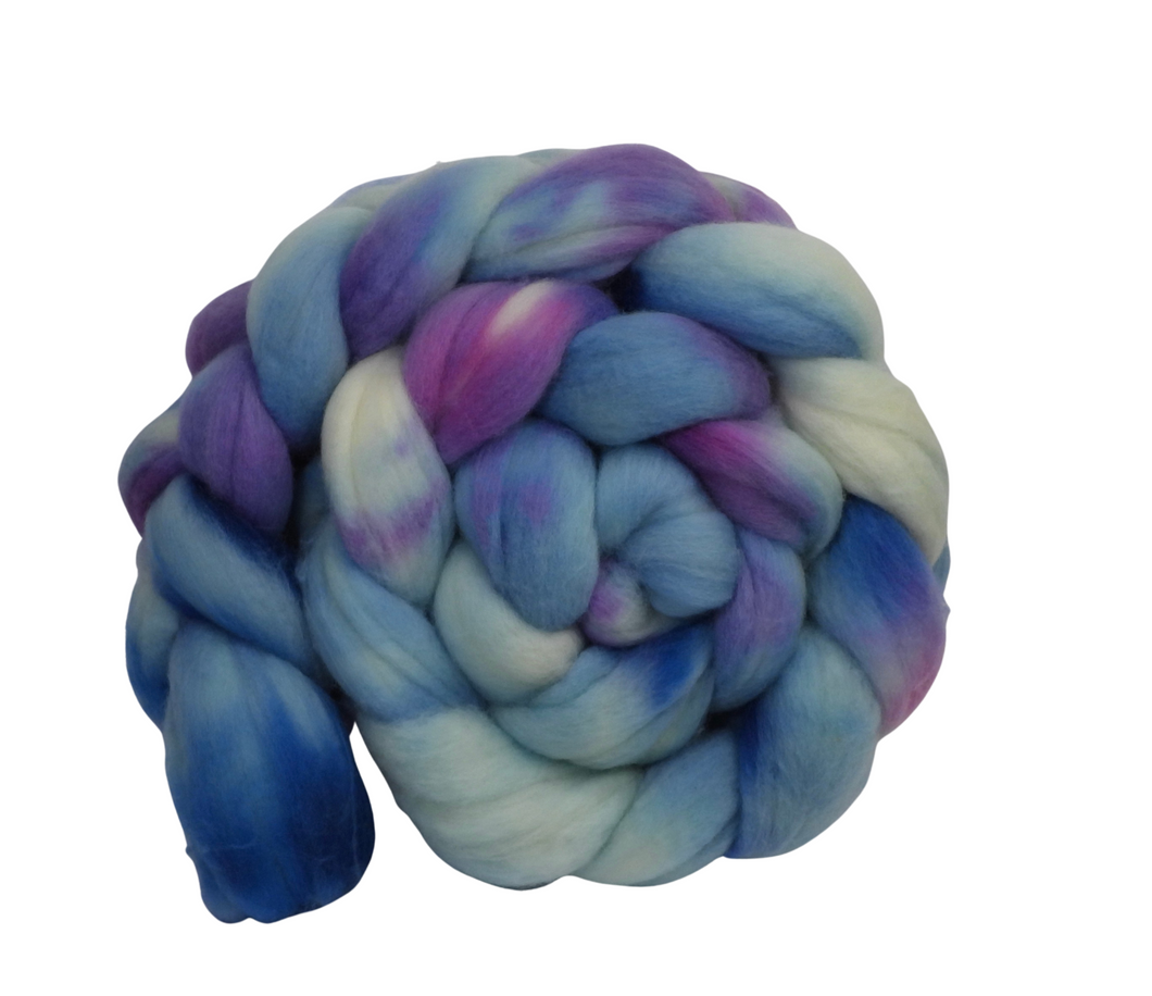 blue and purple merino wool