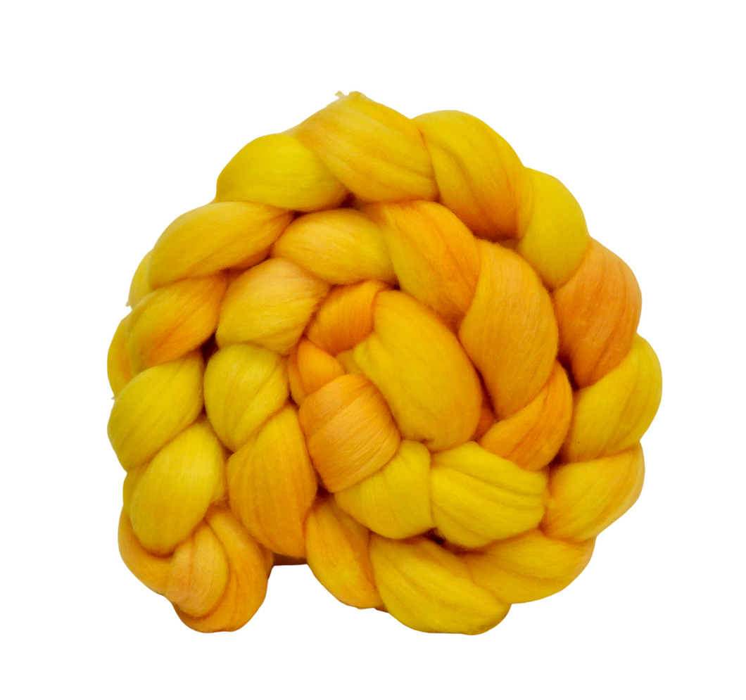 Merino wool in Sunny Yellow and orange