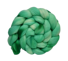 Load image into Gallery viewer, light green dyed merino wool
