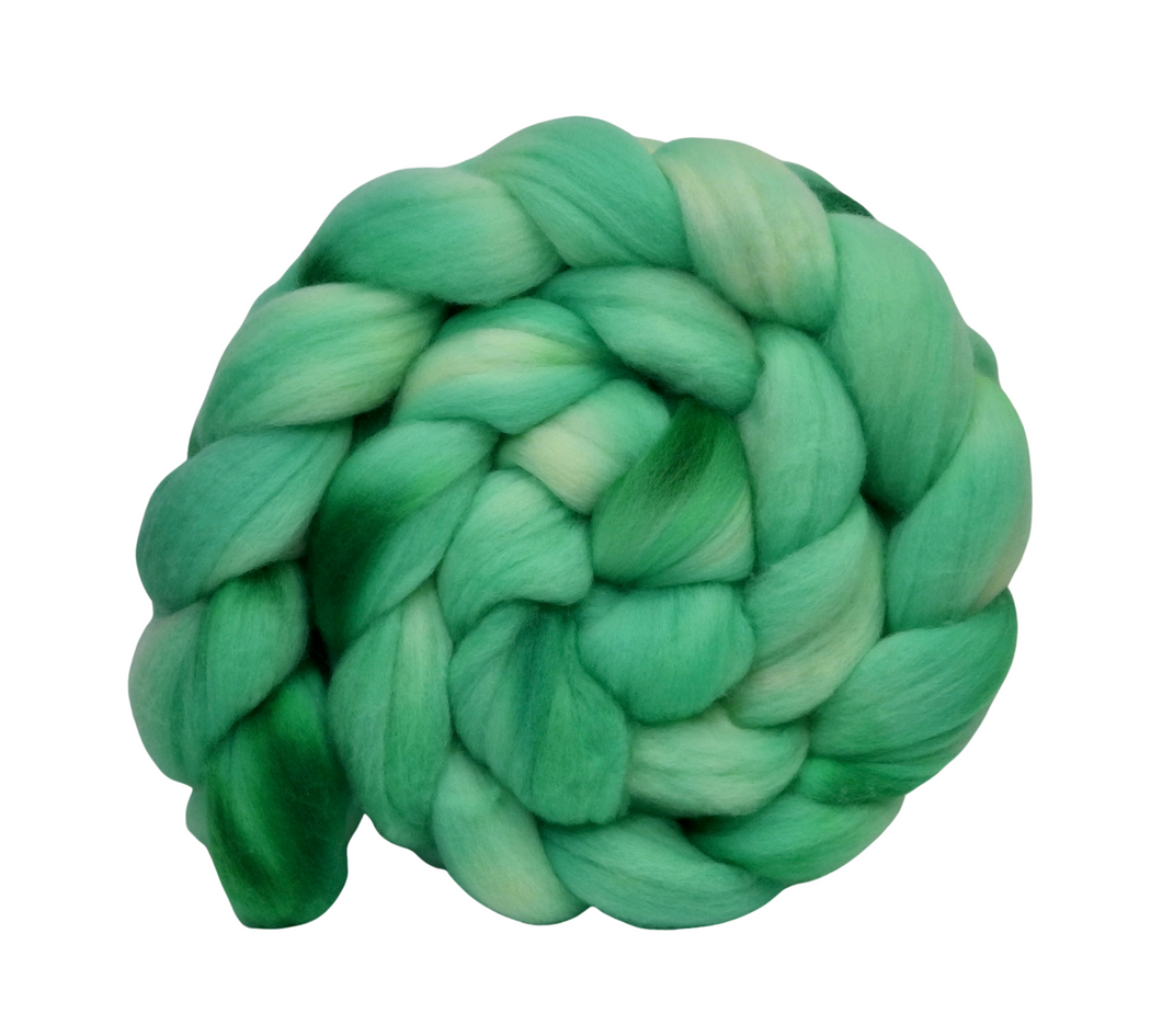 light green dyed merino wool