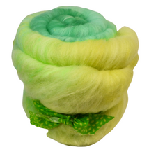 Load image into Gallery viewer, Carded Art Batt for Spinning - 86g - Hand Dyed Merino Wool &amp; Some Bamboo Top
